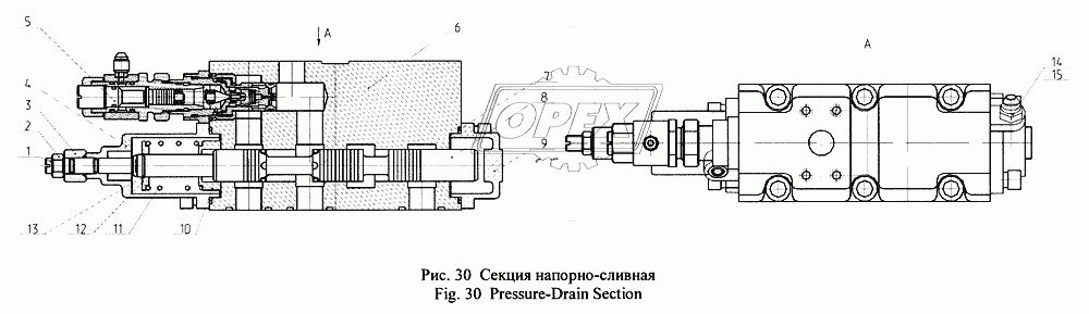 Секция напорно-сливная